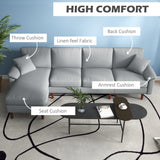 HomCom Reversible L-Shaped Sleeper Sofa w/ Pillows – B0CVX1N2B8