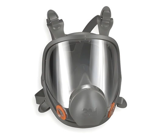 Grainger 3M 6000 - Reusable Respirator Industrial N95 Full Face 4 Point Adjustable Head Strap Medium Gray - 4JG18