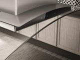 Elica - CINGOLI - Techne - 36" W x 25 3/16" D x 1 15/16" H, 600 CFM, Stainless & Black Glass plus Clear Glass Canopy - Island Hoods -ECN636S3
