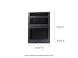 SAMSUNG  30" Smart Microwave Combination Wall Oven in Black Stainless Steel - NQ70T5511DG-KT