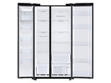 SAMSUNG  28 cu. ft. Smart Side-by-Side Refrigerator in Black Stainless Steel - RS28A500ASG-KT