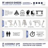 Absco Chicken Coop - Pale Eucalypt - AB1201