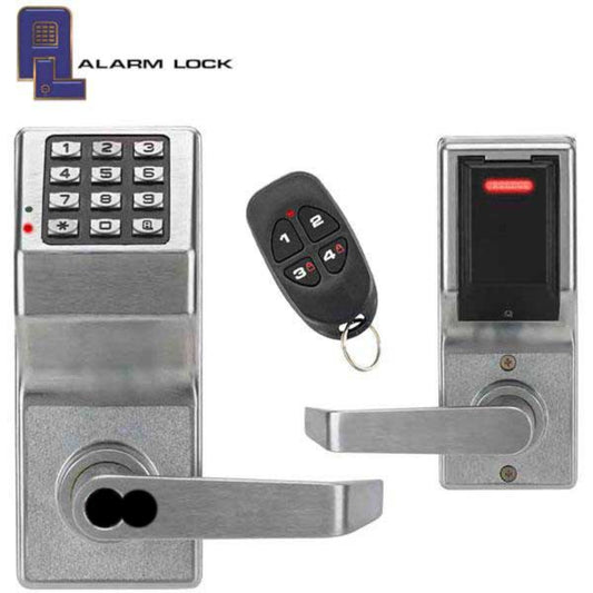 Alarm Lock Trilogy DL2700LD Access Control Lever Set, Remote Release FOB, Classroom Lockdown, Satin Chrome - ALL-DL2700LD-IC-26D