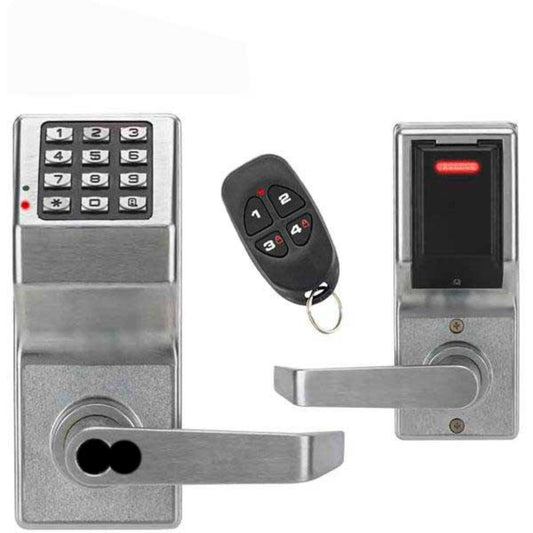 Alarm Lock Trilogy DL2700LD Access Control Lever Set, Remote Release FOB, Classroom Lockdown, Satin Chrome - ALL-DL2700LD-IC-26D