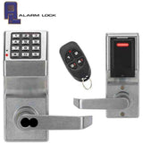Alarm Lock Trilogy DL2700LD Access Control Lever Set, Remote Release FOB, Classroom Lockdown, Satin Chrome - ALL-DL2700LD-IC-26D