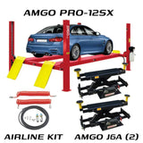 AMGO PRO-12SX + J6A 12,000 lbs 4 Post Lift Combo - PRO-12SX+J6A