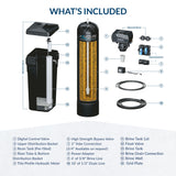 Aquasure Harmony Series | 72,000 Grains Water Softener with 10" Sediment/Carbon/Zinc Triple Purpose Whole House Pre-Filter - AS-HS72SCZ