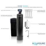 Aquasure Harmony Series | 64,000 Grains Whole House Water Softener & 75 GPD Reverse Osmosis System Bundle - AS-PR75HS64D