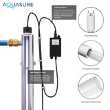 Aquasure Signature Elite 1.5M Gallon Whole House Water System, 64K Grains, UV De-Activator – AS-SE1500FMU