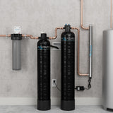 Aquasure Serene Series | 10 GPM Salt-Free Conditioning, Whole House Water Treatment System, Pleated Sediment Pre-Filter and UV Purifier - AS-SF10CKU