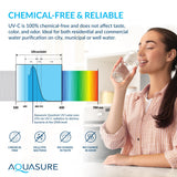 Aquasure Serene Series | 10 GPM Salt-Free Conditioning, Whole House Water Treatment System, Pleated Sediment Pre-Filter and UV Purifier - AS-SF10CKU