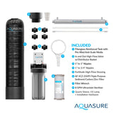 Aquasure Serene Lite 650K Gallons Salt-Free Water Conditioner Bundle with Triple Filters & UV De-Activator – AS-SF650U
