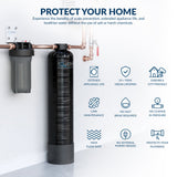 Aquasure Serene Lite Series | 650K Gallons Whole House Salt-Free Water Conditioning/Softening Descaler System with Triple Purpose Filter - AS-SF650