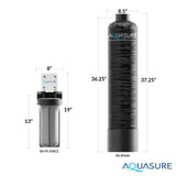 Aquasure Serene Lite Series | 650K Gallons Whole House Salt-Free Water Conditioning/Softening Descaler System with Triple Purpose Filter - AS-SF650