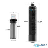 Aquasure Serene Lite Series | 800K Gallons Whole House Salt-Free Water Conditioning/Softening Descaler System with Triple Purpose Filter - AS-SF800