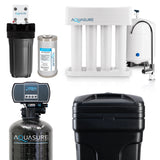Aquasure Signature Pro Whole House Water Filter Bundle, 48K Grains Softener, 75 GPD RO System & Pre-Filter – AS-WHF48D