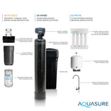 Aquasure Signature Pro Whole House Water Filter Bundle, 48K Grains Softener, 75 GPD RO System & Pre-Filter – AS-WHF48D