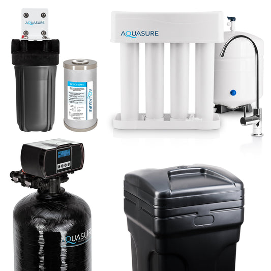Aquasure Signature Elite Whole House Water Filter w/ Softener & RO System - AS-WHF64FM