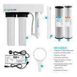 Aquasure Quantum Series | 18 GPM Multi-Stage UV Ultraviolet Light Whole House Water Treatment Filtration System, 48W - AS-WHUV18HO