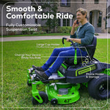 Greenworks 60V 42” Electric CrossoverZ Zero Turn Mower with (6) 8 Ah Batteries and (3) Dual Port Turbo Chargers - 7409302