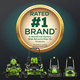 Greenworks 60V 42" Cordless Battery CrossoverT Riding Lawn Mower w/ Four (4) 8.0Ah Batteries and Two (2) Dual Port Turbo Chargers - 7420602