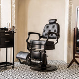 Berkeley ADAMS Vintage Barber Chair - HON-BBCHR-52023-BLK
