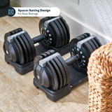 Echelon Strength Adjustable Dumbbells 752 with Stand - ECH-DUMB-752-x2STND