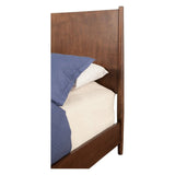 Alpine Flynn Mid Century Modern Queen Panel Bed, Walnut - 966WAL-01Q