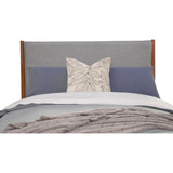 Alpine Flynn Mid Century Modern Two Tone Queen Panel Bed, Acorn/Grey - 999-01Q