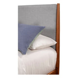 Alpine Flynn Mid Century Modern Two Tone Queen Panel Bed, Acorn/Grey - 999-01Q