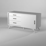 Alpine Flynn Small TV Console, White - 966-W-15