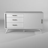 Alpine Flynn Small TV Console, White - 966-W-15