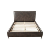 Alpine Sophia Full Faux Leather Platform Bed, Gray - 6902F-GRY