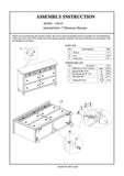 Alpine Winchester 7 Drawer Dresser, White - 1306-03
