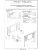 Alpine Winchester California King Shutter Panel Bed, White (1306CK) -  1306CK