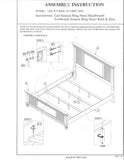 Alpine Winchester Eastern California King Shutter Panel Bed, White (1306EK) - 1306EK