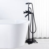 Anzzi Tugela 3-Handle Claw Foot Tub Faucet with Hand Shower FS-AZ0052 - FS-AZ0052BN
