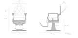 Berkeley ADAMS Vintage Barber Chair - HON-BBCHR-52023-BLK