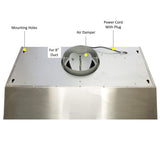 Combo Awoco 36” Freestanding 6 Burners Range with 36'' RH-S10-36E Under Cabinet Range Hood - JK36A1-T-NG+RH-S10-36E