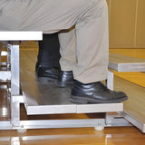 Bleacher 4 Row 27" Tip & Roll Portable Aluminum Bleacher -  BL4A27