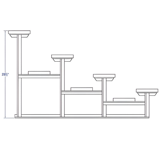 Bleacher 4 Row 21' All Aluminum Preferred Bleacher - BLDP-421AL