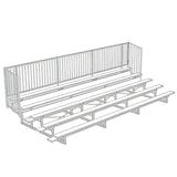 Bleacher 5 Row 15' - 27' Enclosed Aluminum Bleacher w/ Guard Rail - BLCH-5GRPC