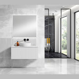 Lucena Bath 48" Bari Floating Vanity with Matching Top and Vessel SinkCeramic Sink in White, Grey or Green - Backyard Provider