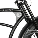 Tracer 26" Santak GT Chopper Stretch Cruiser 1-Speed Fat Tire Bike - MB-SANTAK-BL