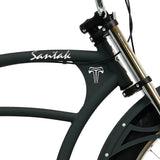 Tracer 26" Santak GT Chopper Stretch Cruiser 1-Speed Fat Tire Bike - MB-SANTAK-BL