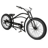 Tracer 26" Siena Chopper Stretch Cruiser Fat Tire Bike - MB-SIENA-M-BK/PLS