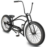 Tracer 26" Siena GT Chopper Stretch Cruiser Fat Tire Oversized Frame Bike - MB-SIENA GT-BK/PLS
