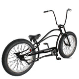 Tracer 26" Siena GT Chopper Stretch Cruiser Fat Tire Oversized Frame Bike - MB-SIENA GT-BK/PLS