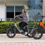 Kingbull Voyager(Dual Battery) | Long Range Step Thru Electric Bike - KDVG-GRAY