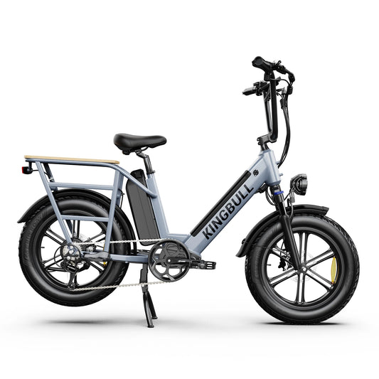 Kingbull Voyager(Dual Battery) | Long Range Step Thru Electric Bike - KDVG-GRAY